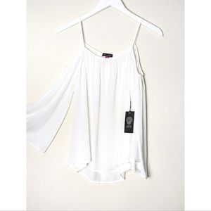 Vince Camuto Cold Shoulder Bell Sleeve Top